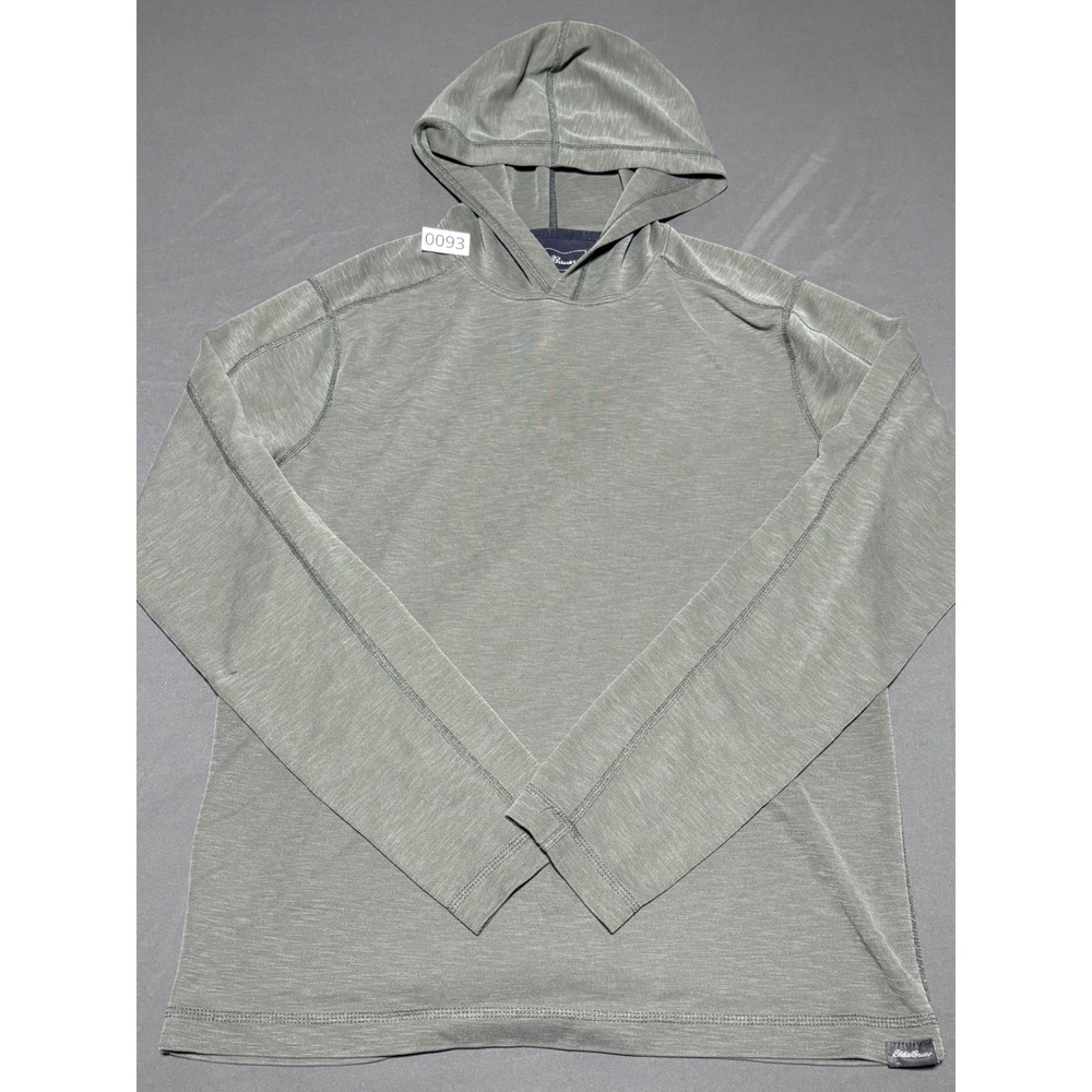 Eddie Bauer Travex Mens Small Green Tencel Blend Lightweight Pullover Hoodie